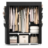 Guarda-Roupa Portátil Grande com Capa, 6 Prateleiras e 3 Barras para Pendurar WARDLORA™
