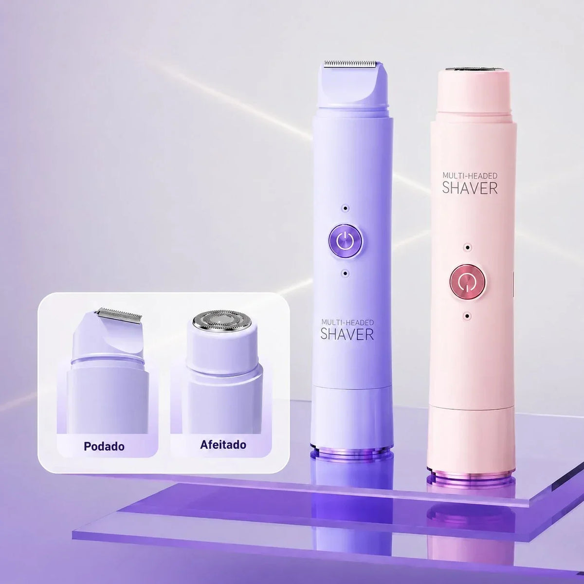 Depiladora Elétrica Feminina 2 em 1 para Rosto, Axilas, Pernas e Área Íntima - LISVYRA™