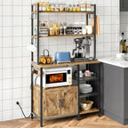 Estante de Cozinha Industrial 6 Níveis Metal e Madeira - FERRAVO™