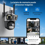 Câmera de Segurança Wi-Fi Externa 6MP com Lente Dupla e Visão Panorâmica PANORVIA™