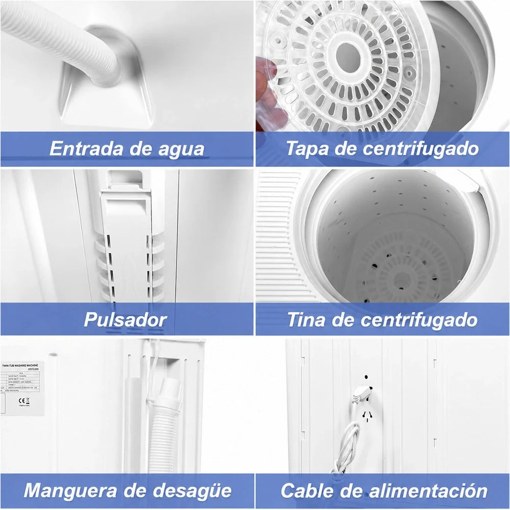Lavadora Portátil 5,5 kg 2 em 1 com Centrifugação - LAVAXIS™